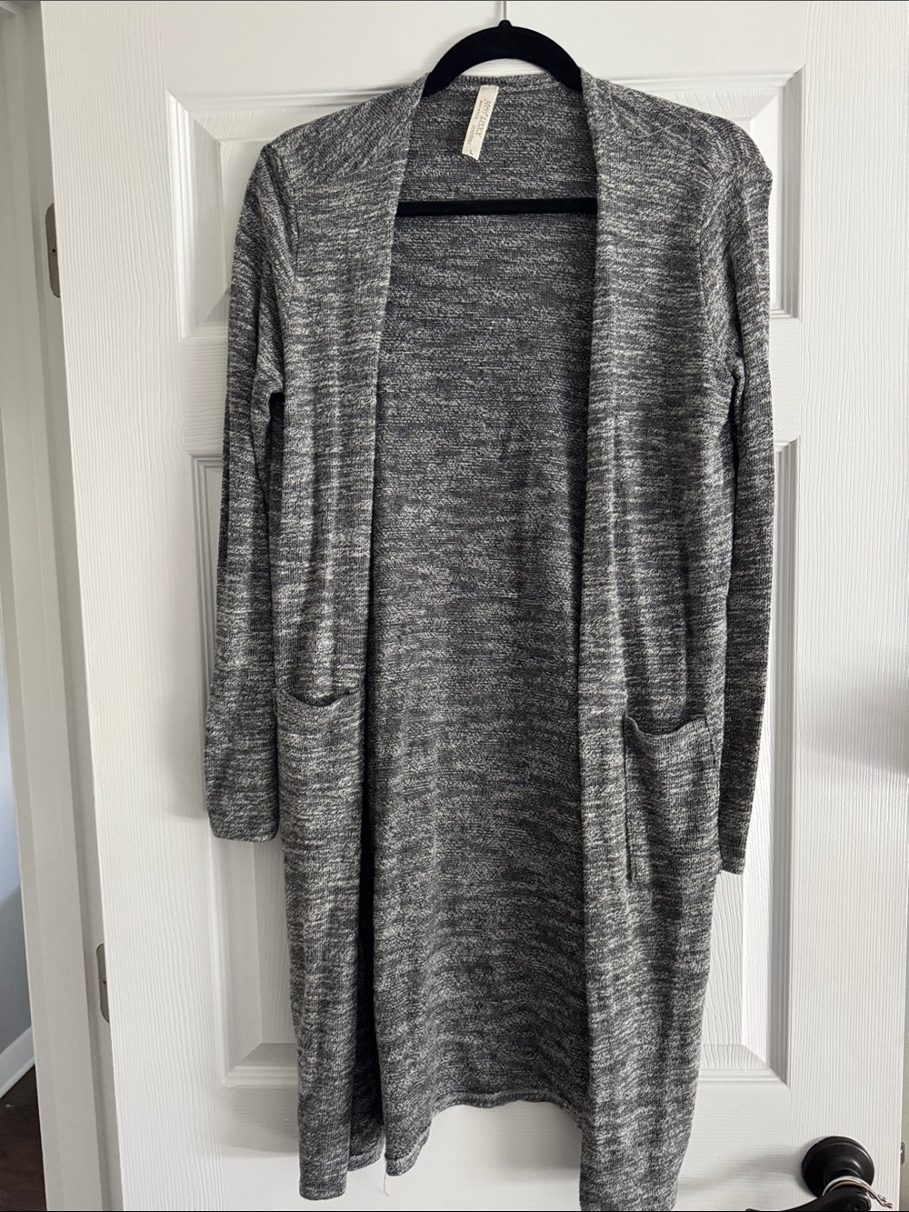 Hot Luxx Couture Gray Marled Knit Cardigan
